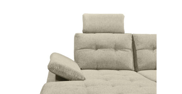 WOHNLANDSCHAFT Beige Webstoff - Beige/Schwarz, KONVENTIONELL, Kunststoff/Textil (170/324/218cm) - Carryhome