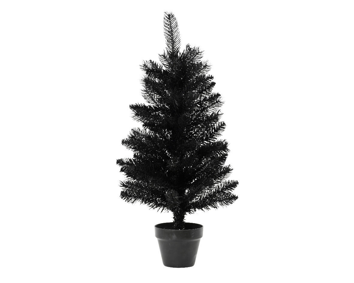 DEKOBAUM  - Schwarz, KONVENTIONELL, Kunststoff (35,00/35,00/60,00cm) - X-Mas