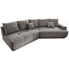 BIGSOFA Bouclé Anthrazit  - Anthrazit/Schwarz, MODERN, Kunststoff/Textil (323/91/155cm) - Livetastic