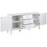 KOMODA SIDEBOARD, bílá - bílá/barvy stříbra, Lifestyle, kov/kompozitní dřevo (160/80/40cm) KOMODA SIDEBOARD, bílá - bílá/barvy stříbra, Lifestyle, kov/kompozitní dřevo (160/80/40cm)