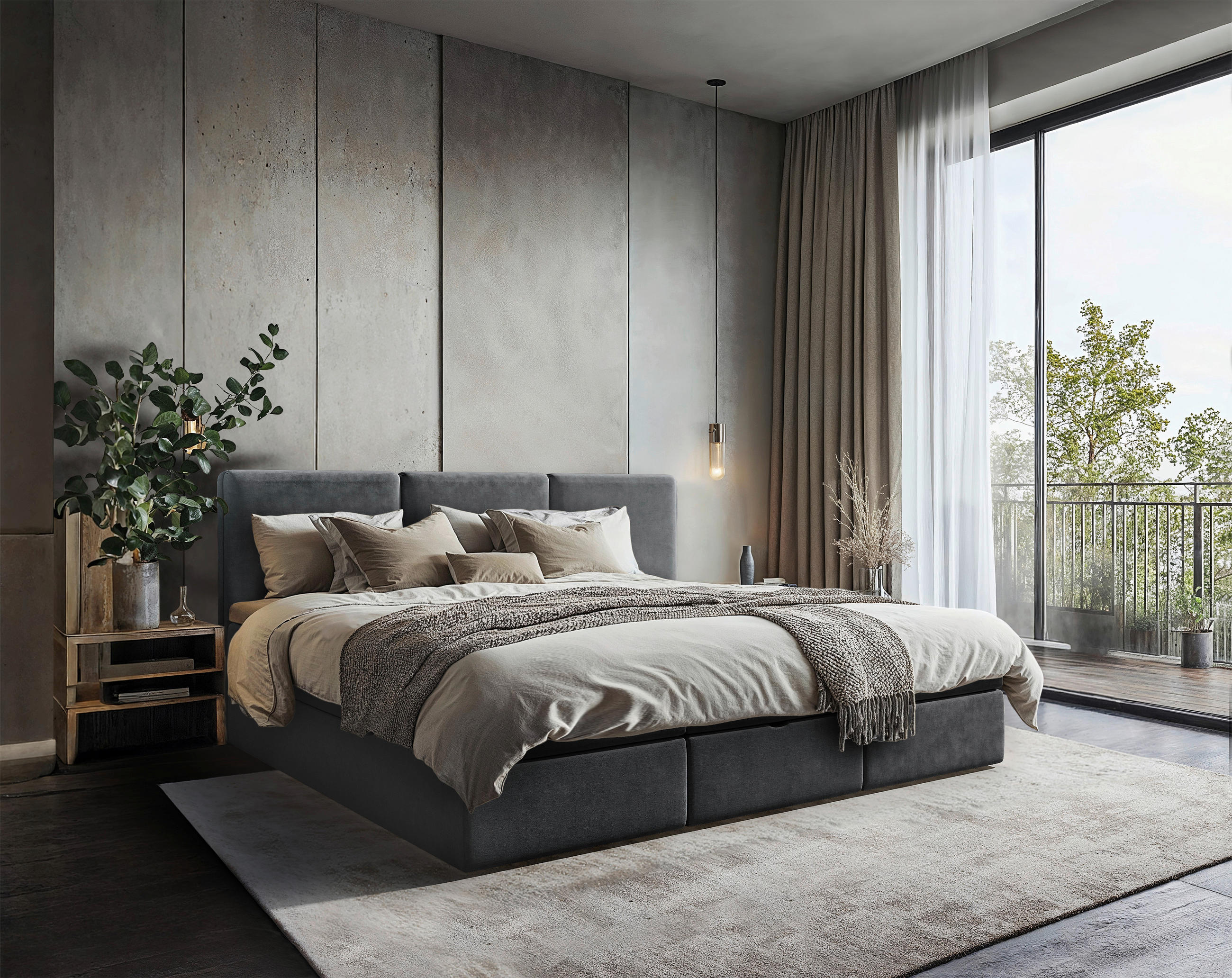 MID.YOU POSTEL PRO CELOU RODINU, 270/200 cm, antracitová