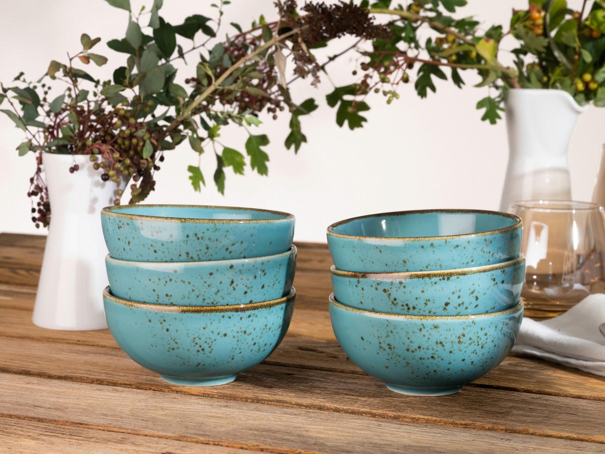 DIPSCHALENSET 11,5 cm  - Türkis, Trend, Keramik (11,5cm) - Creatable