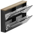 HÄNGESCHUHSCHRANK 140/82/19 cm  - Eichefarben/Anthrazit Hochglanz, Design, Holzwerkstoff/Metall (140/82/19cm) - Xora
