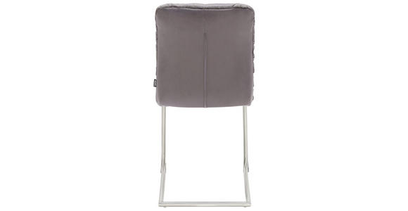 SCHWINGSTUHL in Metall, Textil Grau - Silberfarben/Grau, KONVENTIONELL, Textil/Metall (46/83,50/60cm) - Xora