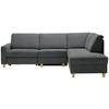 ECKSOFA in Flachgewebe Anthrazit  261/203 cm  - Eichefarben/Anthrazit, KONVENTIONELL, Holz/Textil (261/203cm) - Sedda