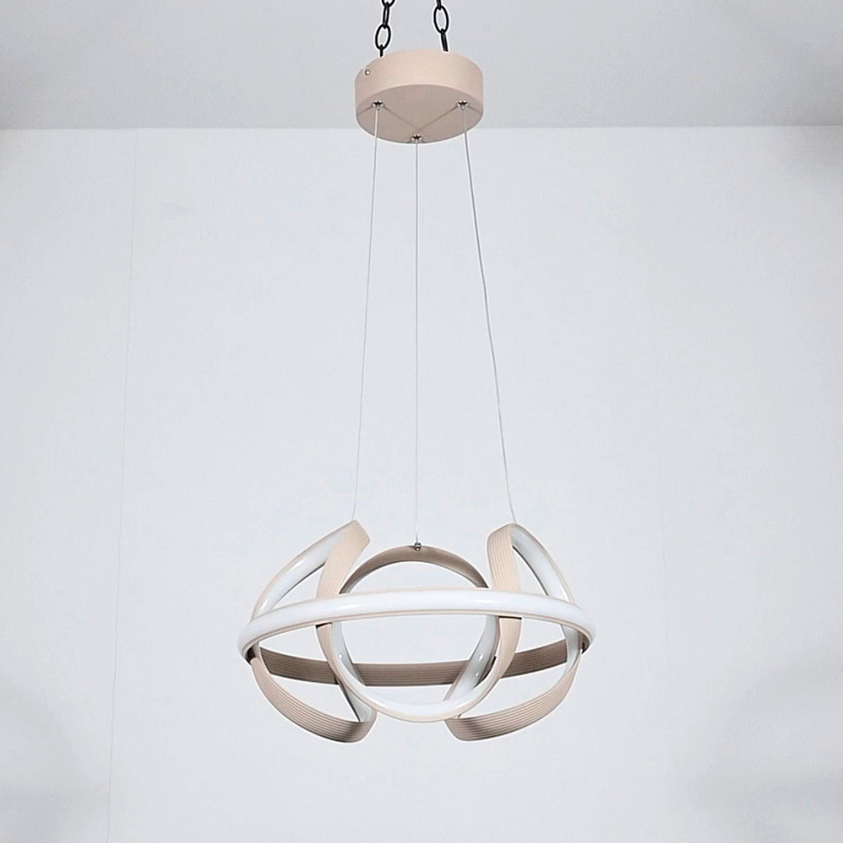 HÄNGELEUCHTE 41,5/120 cm   - Sandfarben, Trend, Kunststoff/Metall (41,5/120cm) - Collet's Monde