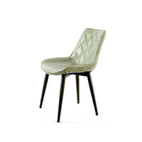 SADA ŽIDLÍ 2 kusy - světle zelená, Lifestyle, kov/kůže (51/80/60cm)