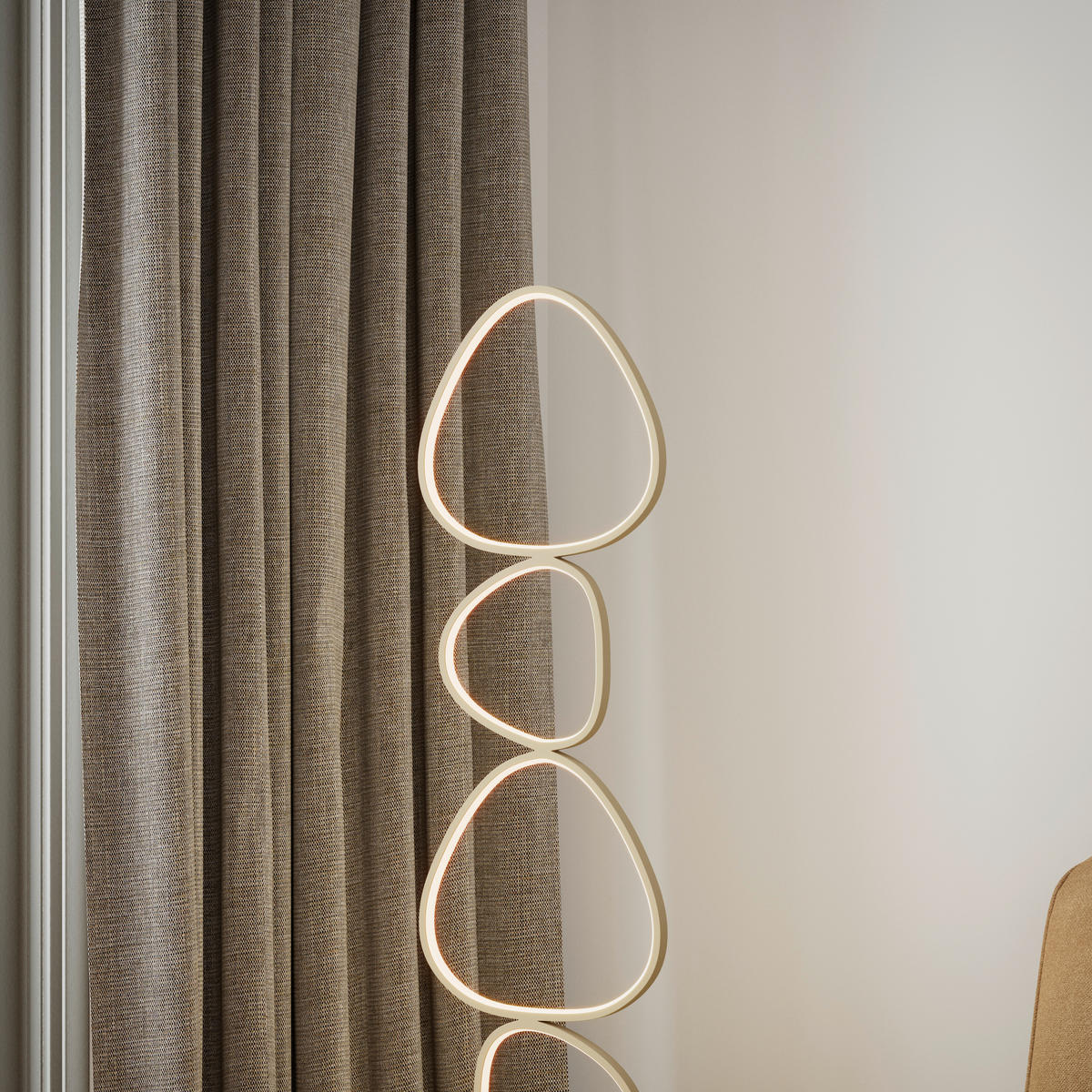 Lampadar Cu Led    - nisipiu, Design, plastic/metal (32,5l) - Novel