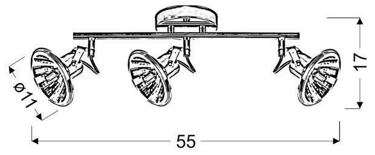 DECKENLEUCHTE Moon 11/55/17 cm  - Chromfarben, Design, Metall (11/55/17cm)