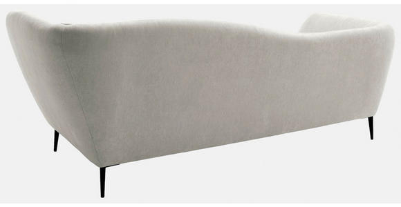 RÉCAMIERE Platinfarben Chenille Zierkissen, Rücken echt  - Platinfarben/Schwarz, KONVENTIONELL, Textil/Metall (224/70/97cm) - Hom`in