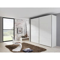 SCHWEBETÜRENSCHRANK Weiß 2 Tür(en)  - Alufarben/Weiß, KONVENTIONELL, Holzwerkstoff/Metall (181/223/68cm) - Xora