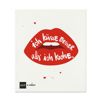 SCHWAMMTUCH - Rot/Schwarz, Basics, Textil (20/17cm) - PPD