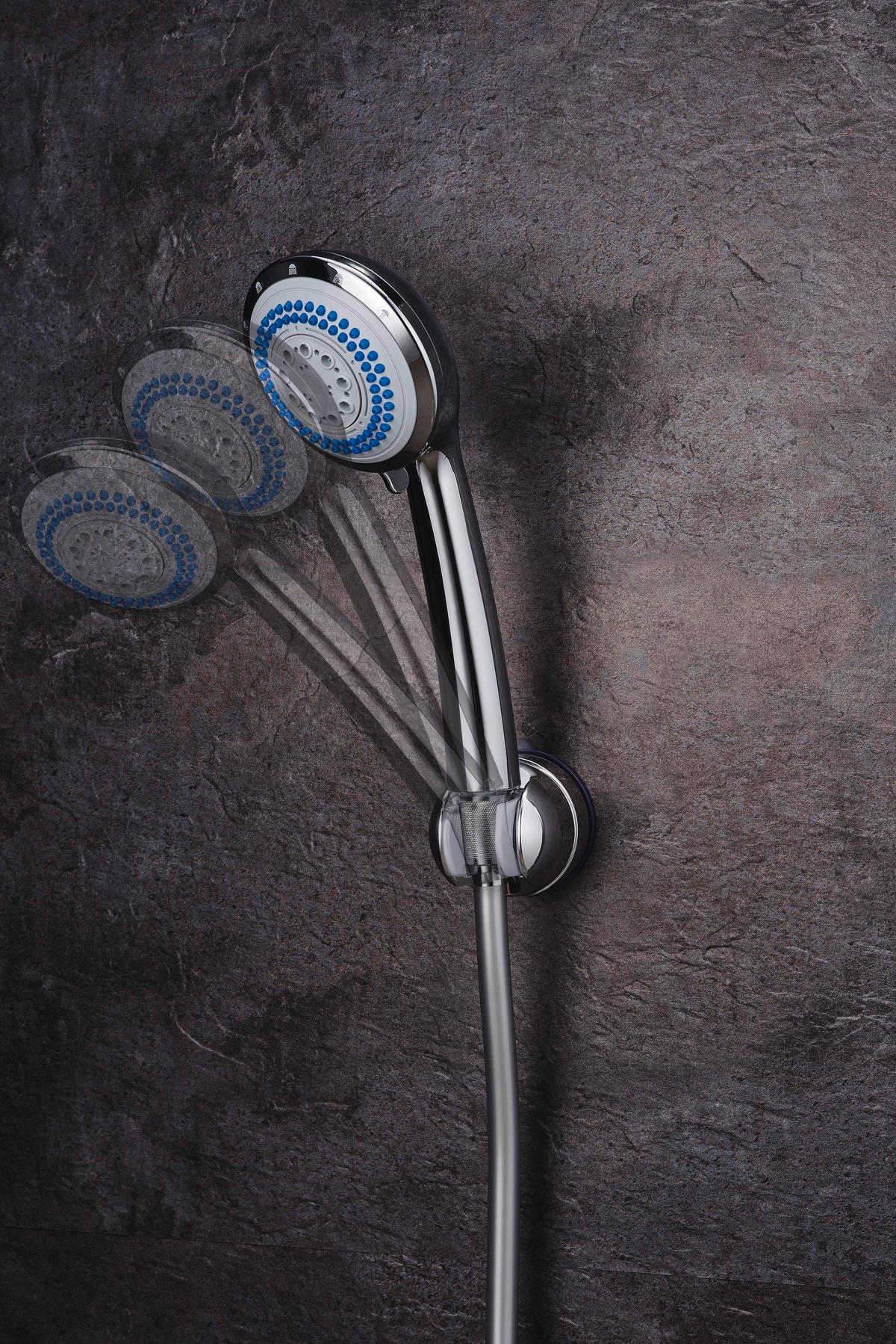 BRAUSEHALTERUNG   - Chromfarben, Basics, Kunststoff (6,5/6,5/7cm) - Sadena