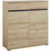 SCHUHSCHRANK Anthrazit, Buchefarben  - Anthrazit/Buchefarben, Basics, Holzwerkstoff (96/103/40cm) - Carryhome