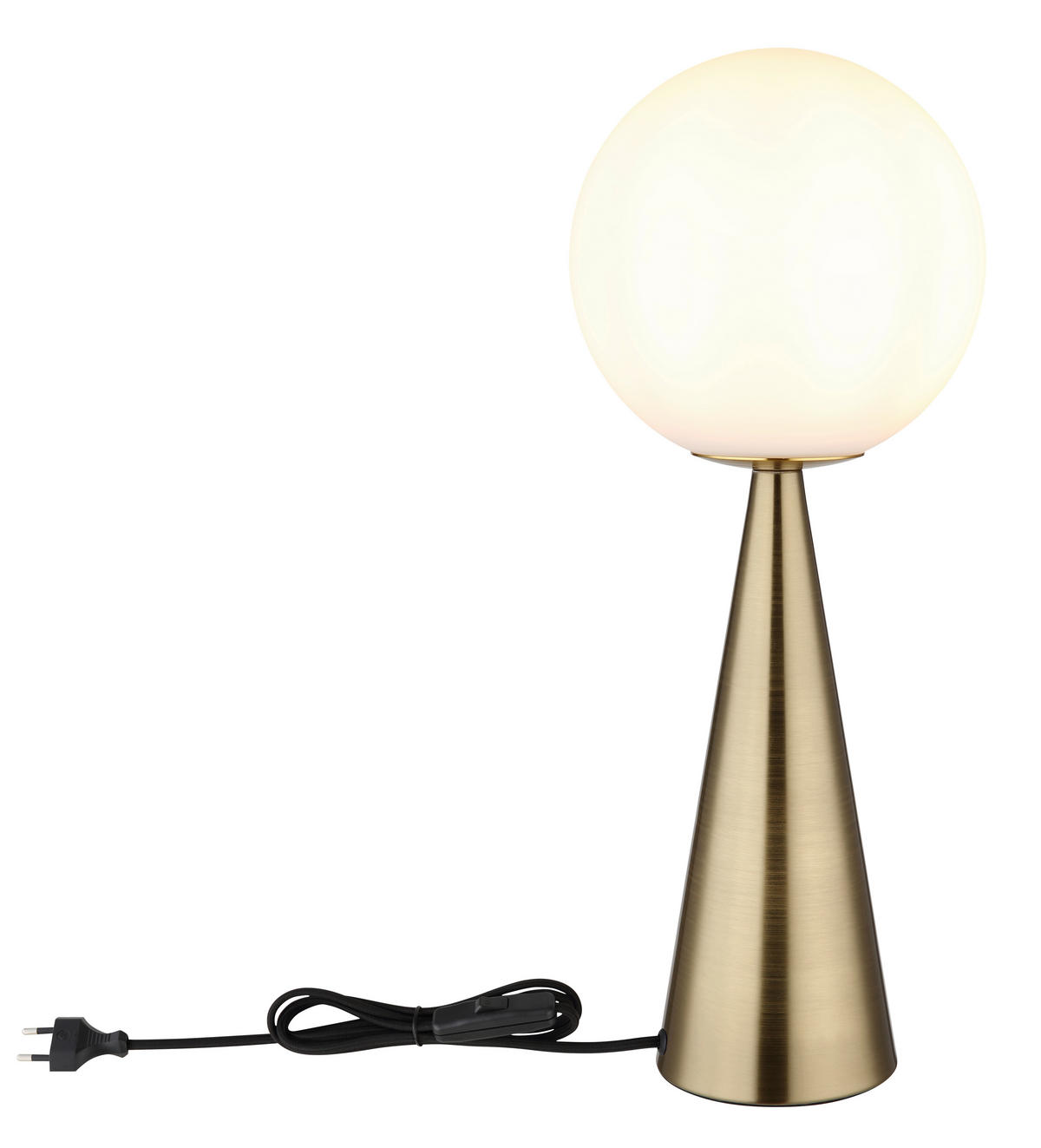 TISCHLEUCHTE - Messingfarben, Konventionell, Glas/Metall (20/49,5cm) - Globo
