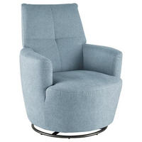 SESSEL Webstoff Hellblau    - Blau/Schwarz, Design, Textil/Metall (80/96/88cm) - SetOne by Musterring