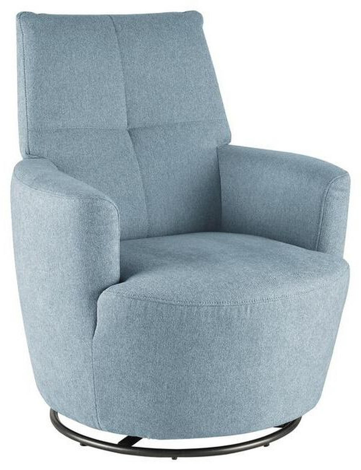 SESSEL Webstoff Hellblau    - Blau/Schwarz, Design, Textil/Metall (80/96/88cm) - SetOne by Musterring