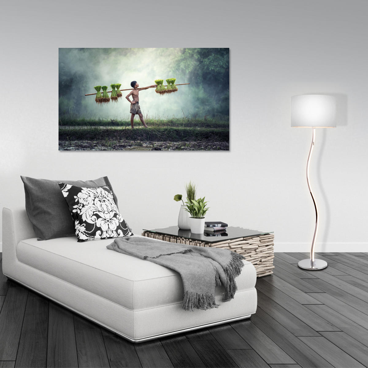 STEHLEUCHTE 40/192 cm    - Weiß, Design, Kunststoff/Metall (40/192cm) - Näve