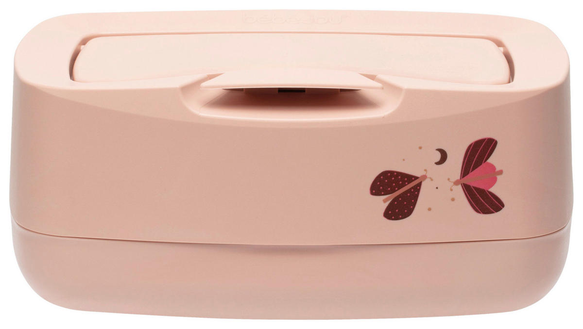 FEUCHTTÜCHER-BOX SWEET BUTTERFLY  - Altrosa, Basics, Kunststoff (21/13/9cm) - Bebe Jou