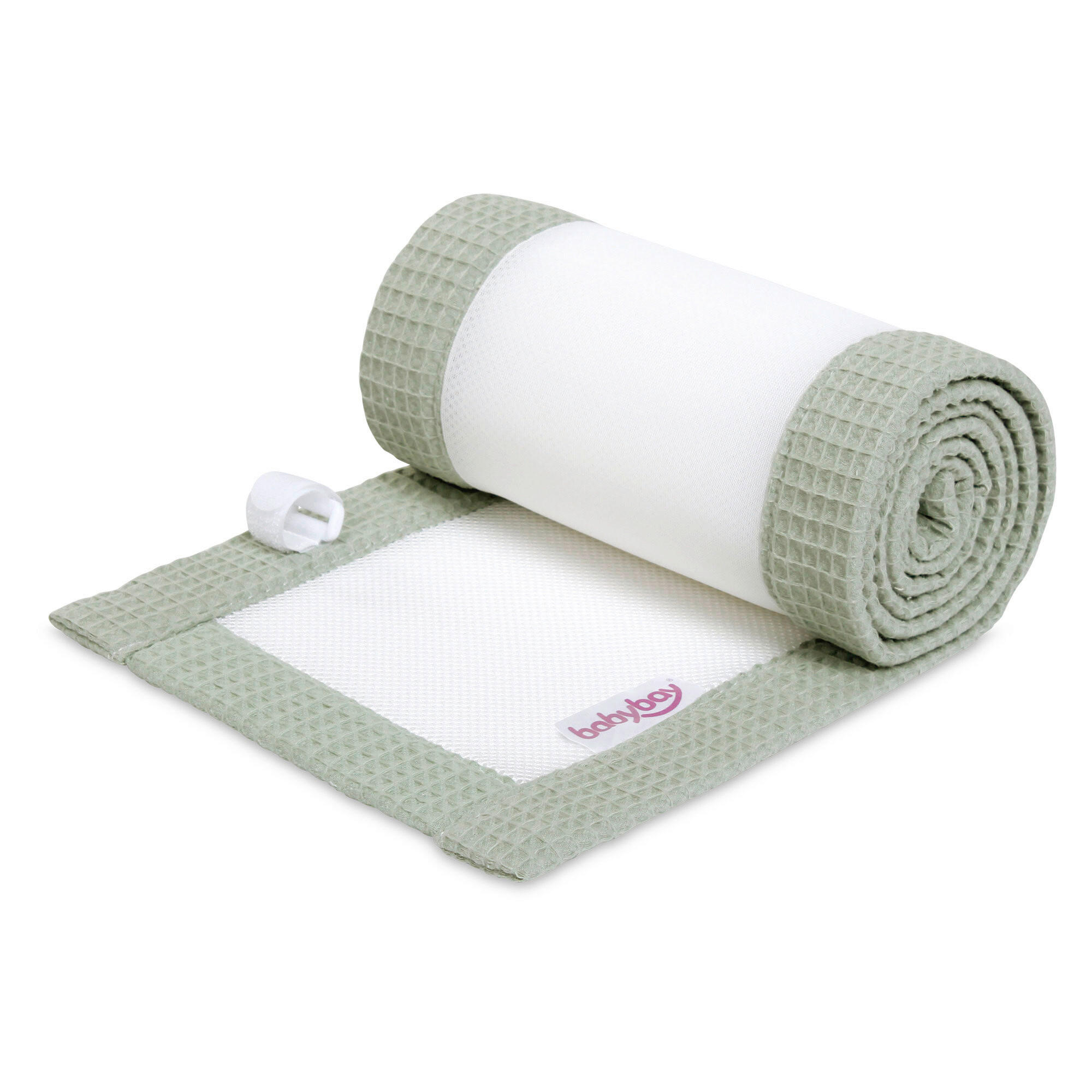 NESTCHEN babybay Nestchen 3D Mesh  - Jadegrün, Basics, Naturmaterialien (168/24/2cm) - Tobi
