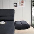 ECKSOFA Grau Flachgewebe  - Schwarz/Grau, Design, Textil/Metall (279-327/176-217cm) - Dieter Knoll