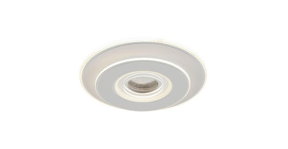 LED-DECKENLEUCHTE 35/6 cm   - Chromfarben/Weiß, Basics, Kunststoff/Metall (35/6cm) - Novel