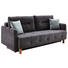 SCHLAFSOFA Mikrofaser Dunkelgrau - Dunkelgrau/Naturfarben, KONVENTIONELL, Textil (218/80/44/94cm) - Carryhome