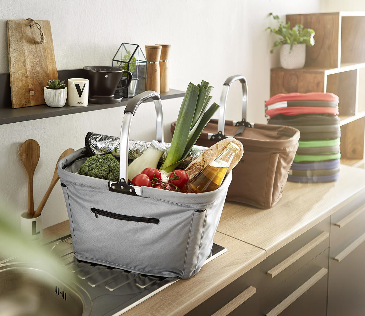 EINKAUFSKORB 30 L  - Dunkelblau, Basics, Kunststoff/Metall (50/27/27cm) - Boxxx