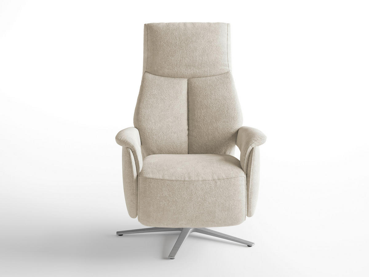 RELAXSESSEL in Textil Silberfarben  - Silberfarben, Basics, Textil/Metall (75/110/85cm) - Sit & More