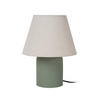 TISCHLEUCHTE MACIA 20/20/27 cm   - Weiß/Grün, Design, Keramik (20/20/27cm) - Lucide