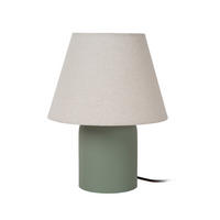 TISCHLEUCHTE MACIA 20/20/27 cm   - Weiß/Grün, Design, Keramik (20/20/27cm) - Lucide