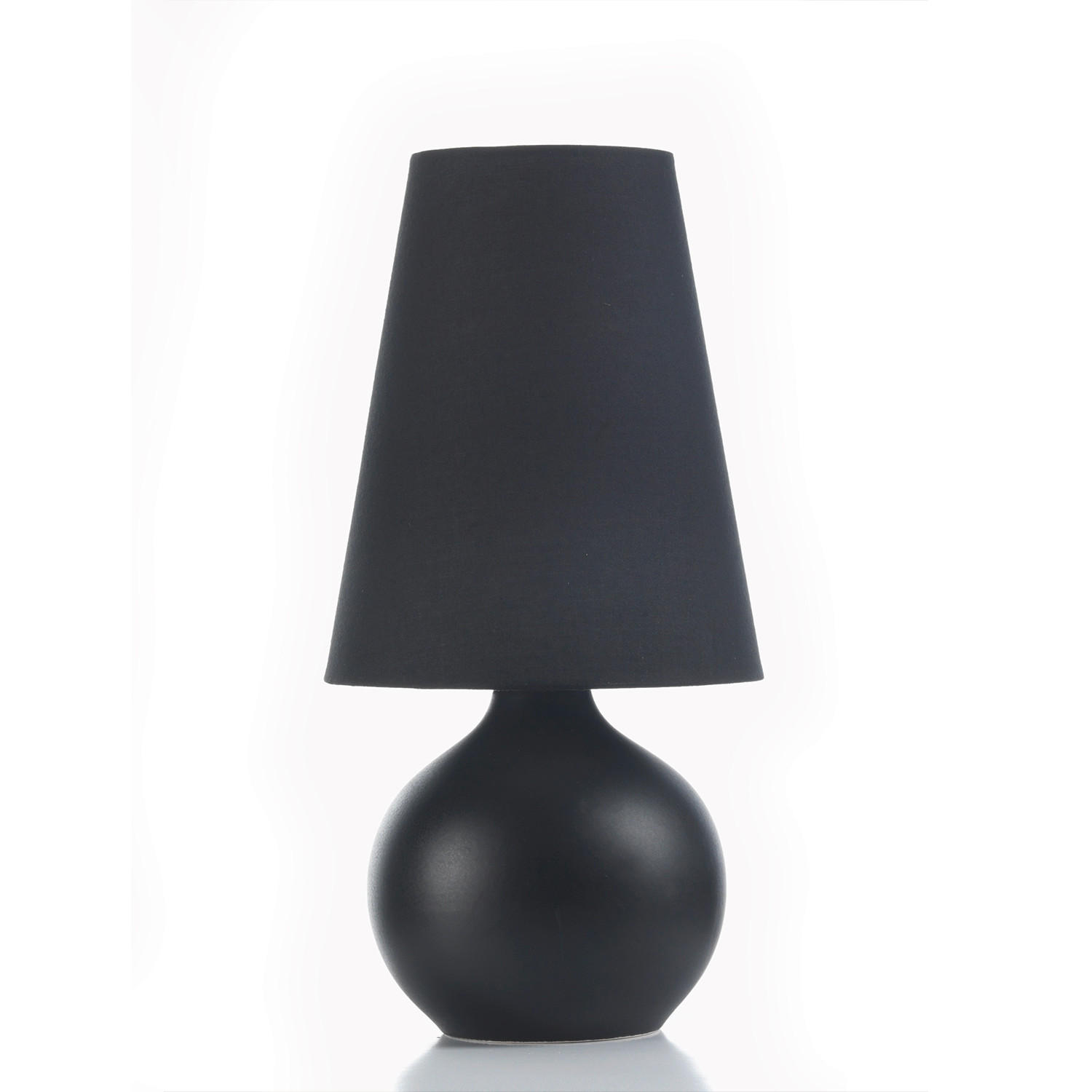 TISCHLEUCHTE 20/40 cm   - Schwarz, KONVENTIONELL, Keramik/Textil (20/40cm)
