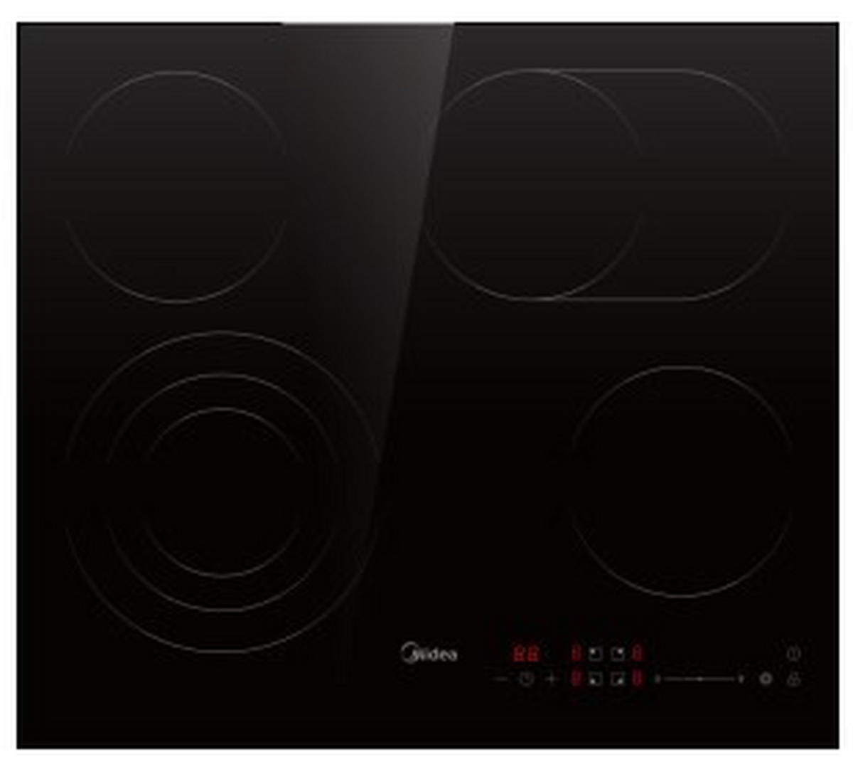 GLASKERAMIKKOCHFELD MCH731F218K0  - Schwarz, Basics, Glas/Metall (52/51/59cm) - Midea