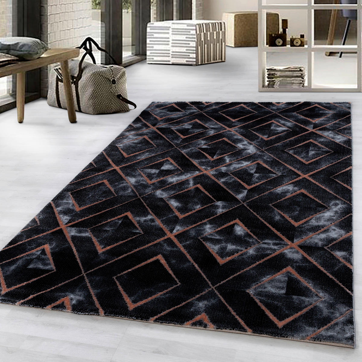 WEBTEPPICH 140/200 cm Naxos 3812 bronze Bronzefarben  - Bronzefarben, Design, Textil (140/200cm)
