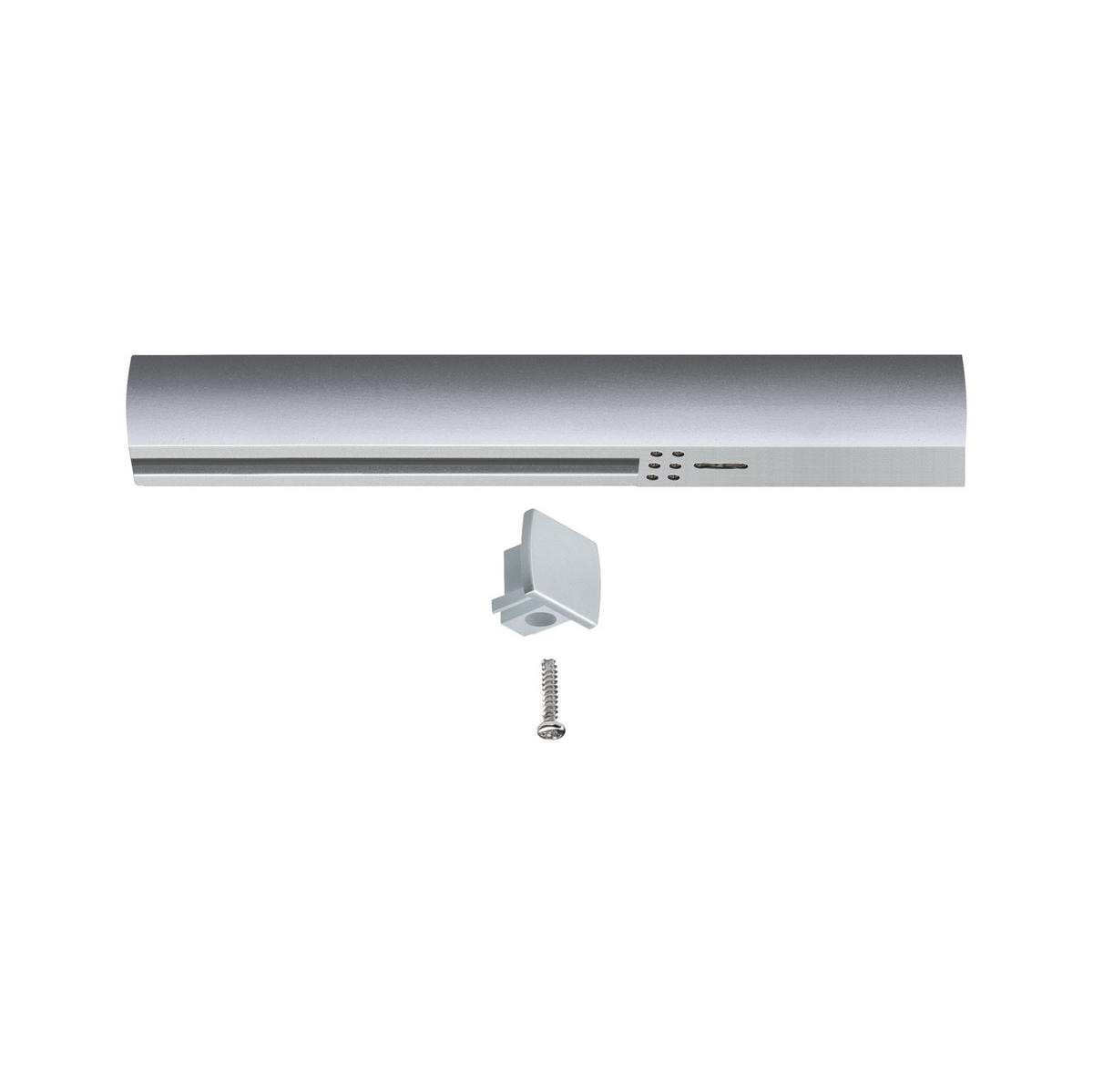 SCHIENENSYSTEM-EINSPEISER URail 18,7/8,3 cm   - Chromfarben, Basics, Kunststoff/Metall (18,7/8,3cm) - Paulmann