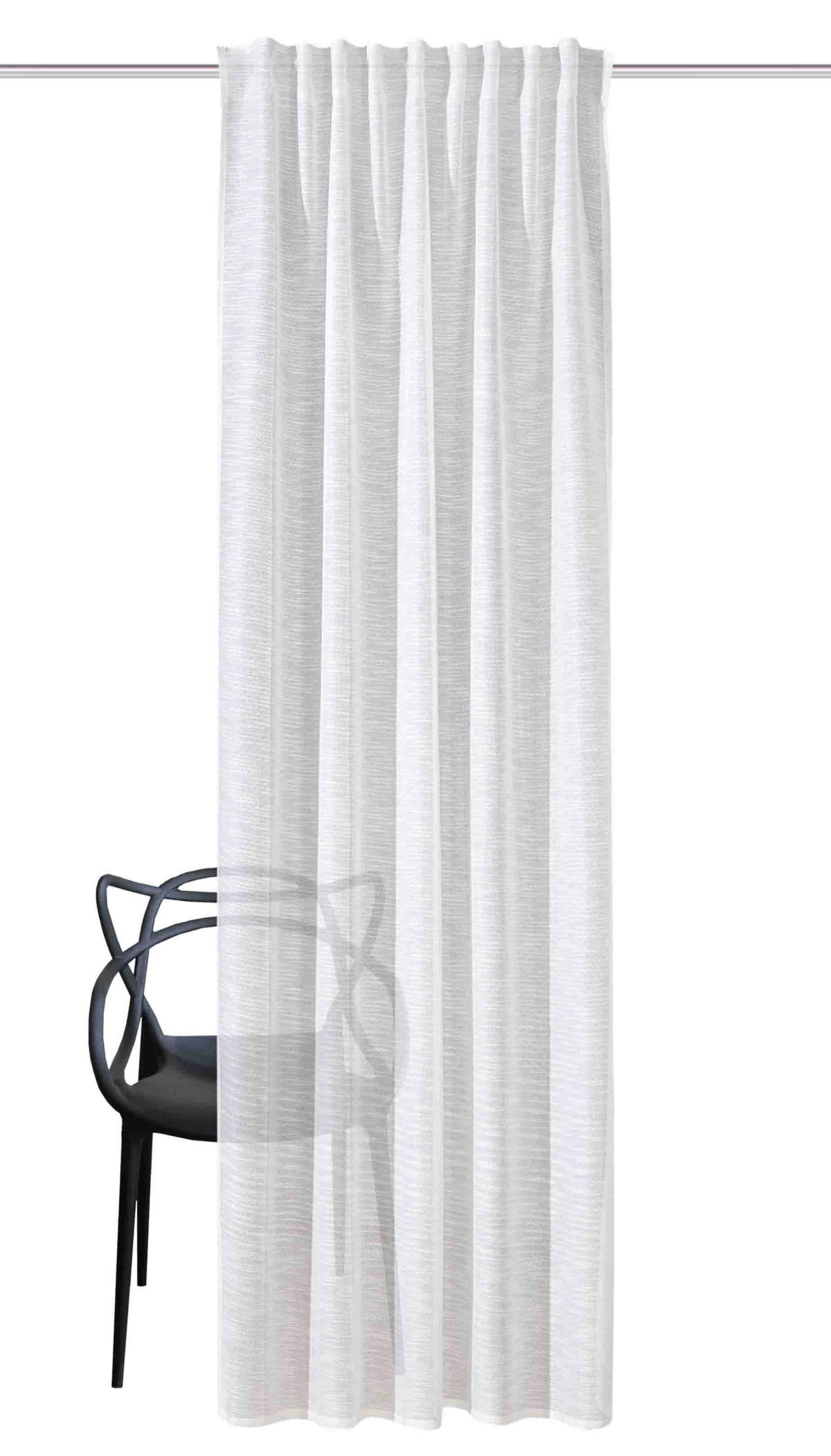 FERTIGVORHANG  halbtransparent   135/300 cm  - Weiß, Basics, Textil (135/300cm)
