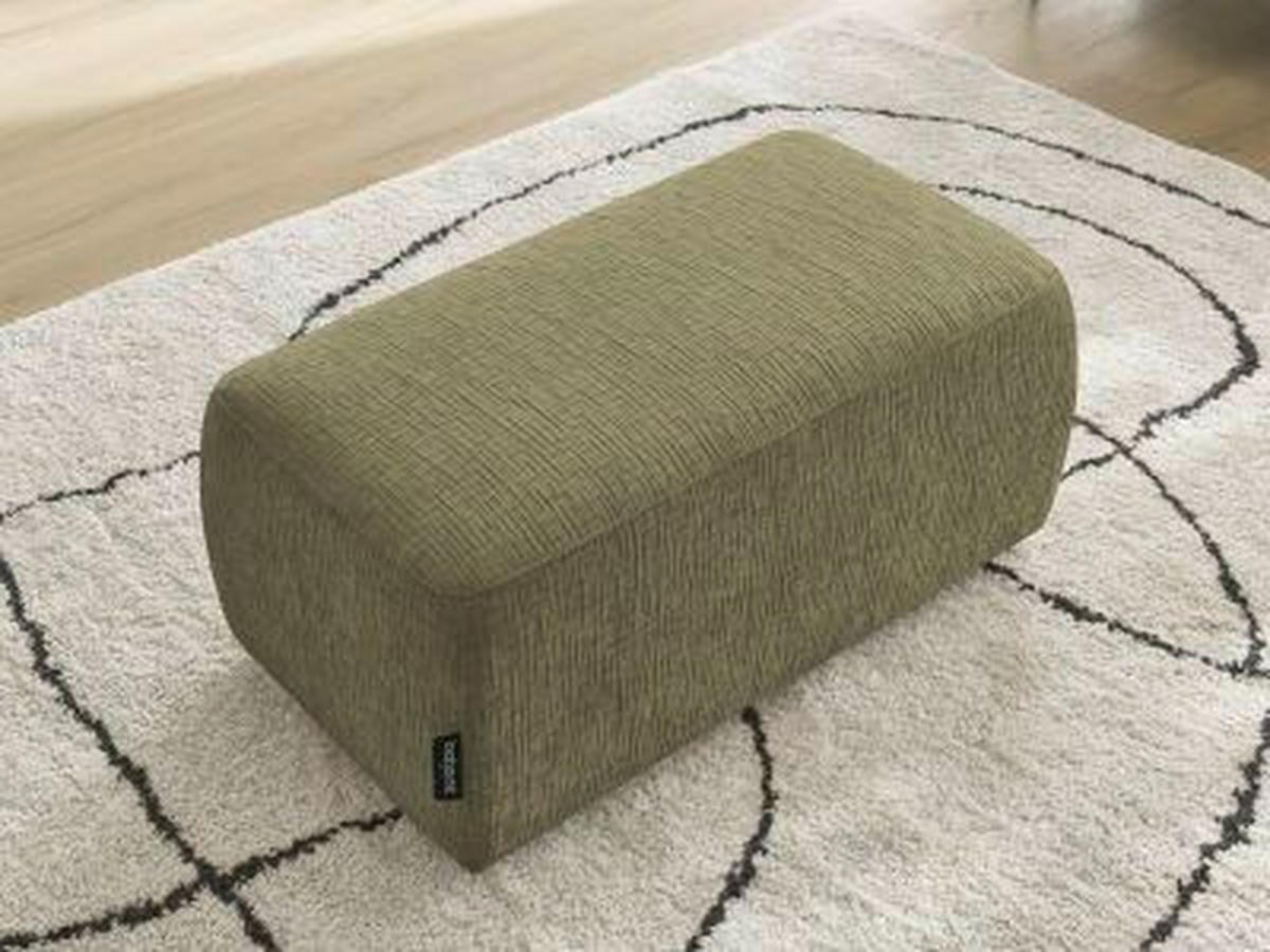 HOCKER ATILLA Struktur Grün  - Schwarz/Grün, MODERN, Kunststoff/Textil (92/44/48cm)
