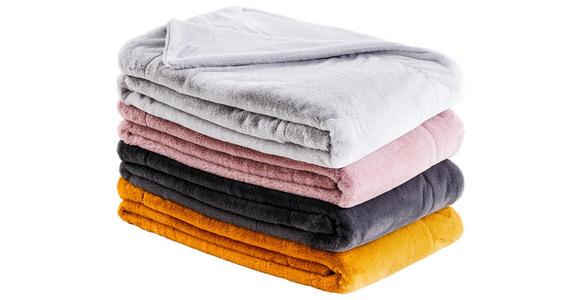 FELLDECKE YUKON 150/200 cm - Anthrazit, Design, Textil (150/200cm) - Novel