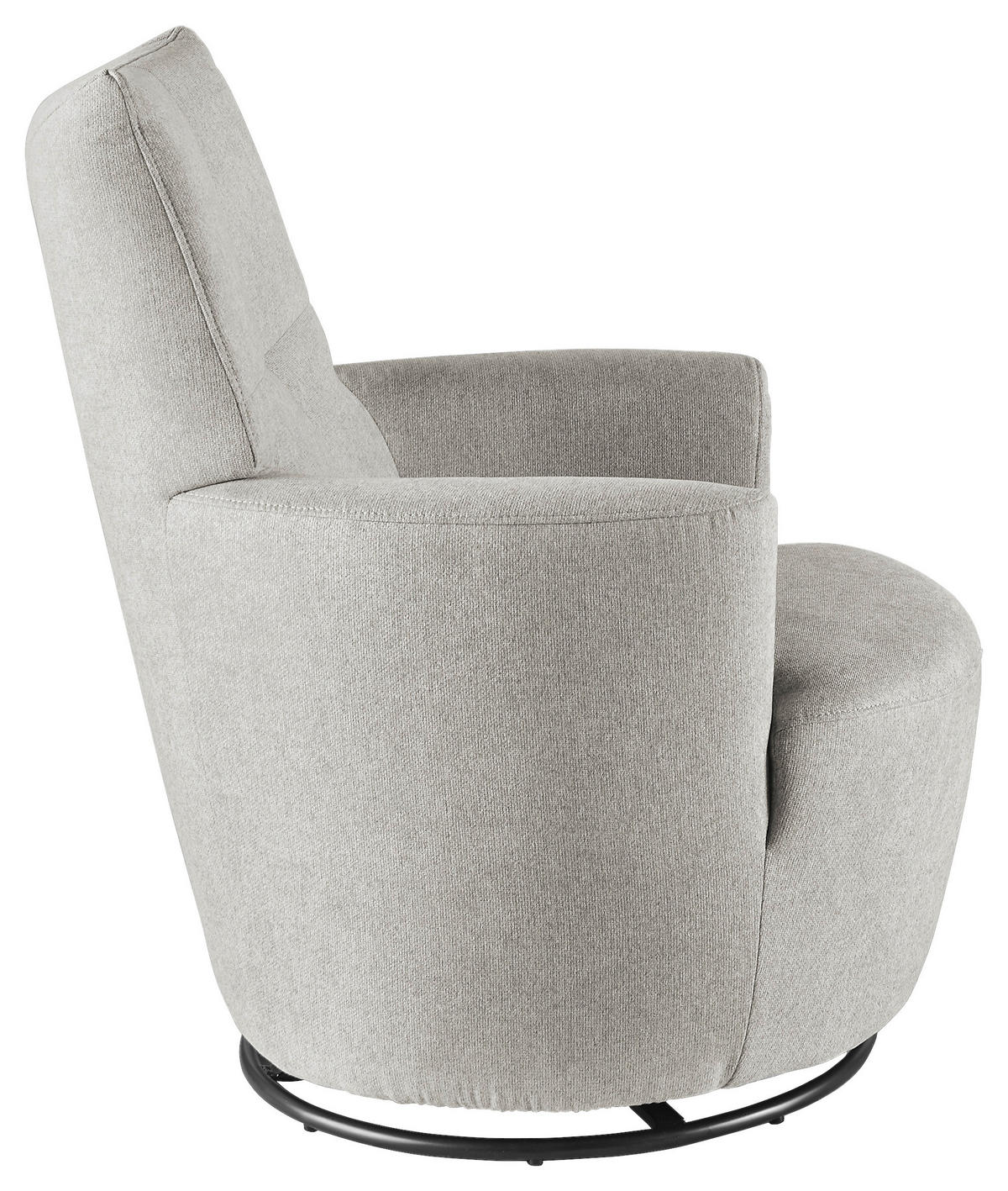 SESSEL Webstoff Hellgrau    - Hellgrau/Schwarz, Design, Textil/Metall (80/96/88cm) - SetOne by Musterring