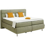 BOXSPRINGBETT 180/200 cm in Grün - Alufarben/Grün, KONVENTIONELL, Textil/Metall (180/200cm) - Dieter Knoll