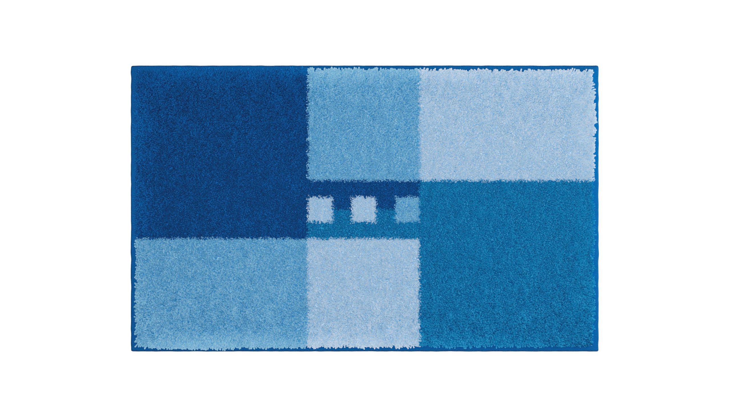 BADEMATTE Grund Blau 60/90 cm  - Blau, Basics, Kunststoff/Textil (60/90cm) - Grund