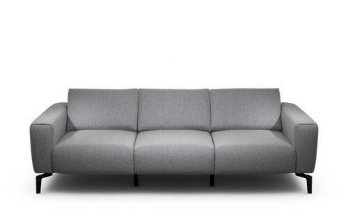 3-SITZER-SOFA in Chenille Anthrazit  - Anthrazit/Schwarz, Design, Textil/Metall (250/86/86-94cm) - SENSOO
