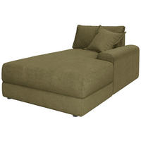 BIGSOFA Cord Olivgrün  - Schwarz/Olivgrün, MODERN, Kunststoff/Textil (117/93/190cm) - Carryhome