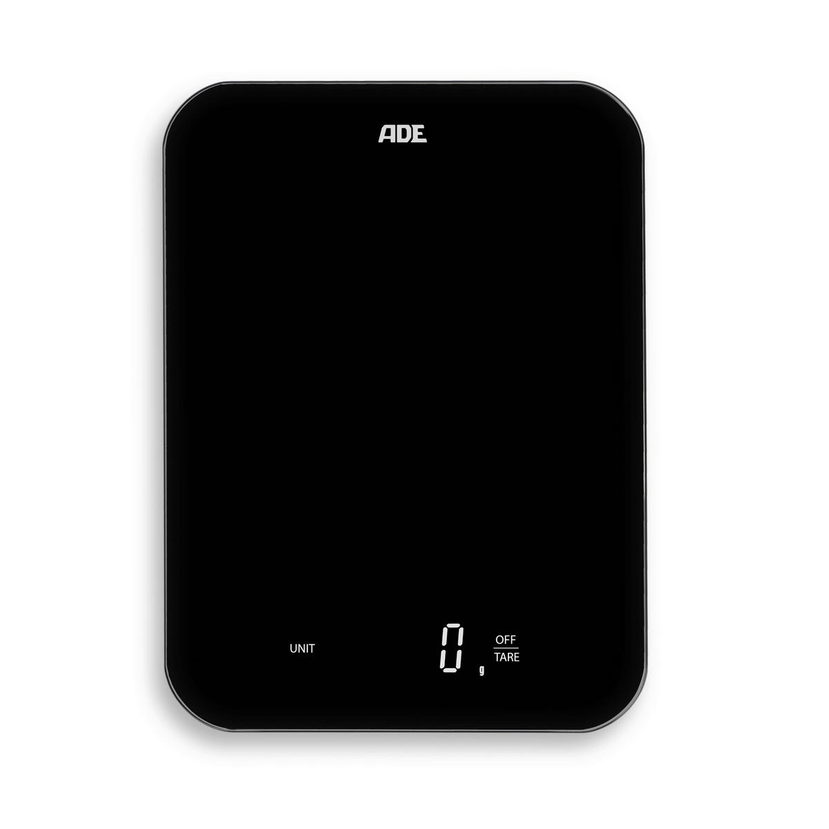 ELEKTRISCHE KÜCHENWAAGE - Schwarz, Basics, Glas (17/23/1,8cm)