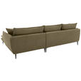 ECKSOFA  in Webstoff Grün  304/196 cm  - Schwarz/Grün, KONVENTIONELL, Textil/Metall (304/196cm) - Hom`in