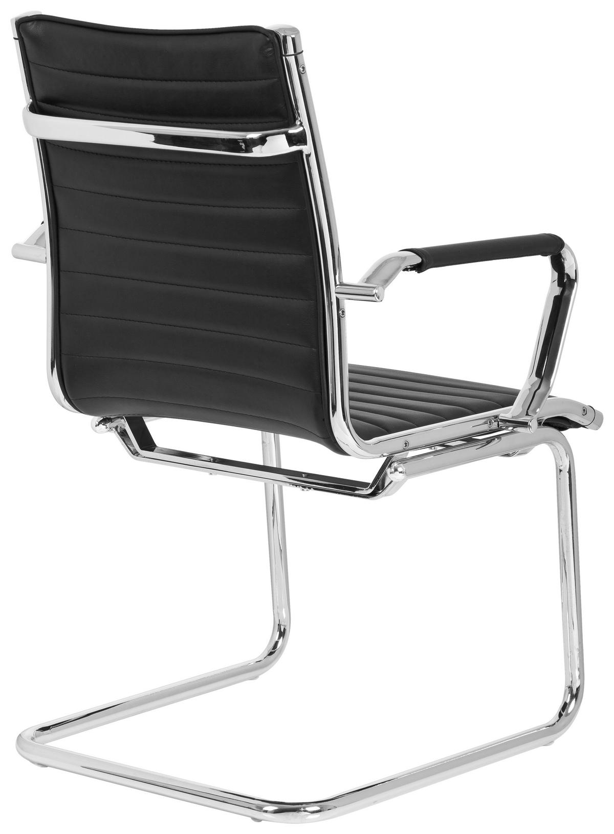 KONFERENČNI STOL kovina, tekstil črna  - srebrne barve/črna, Basics, kovina/tekstil (54/90/50cm) - MID.YOU