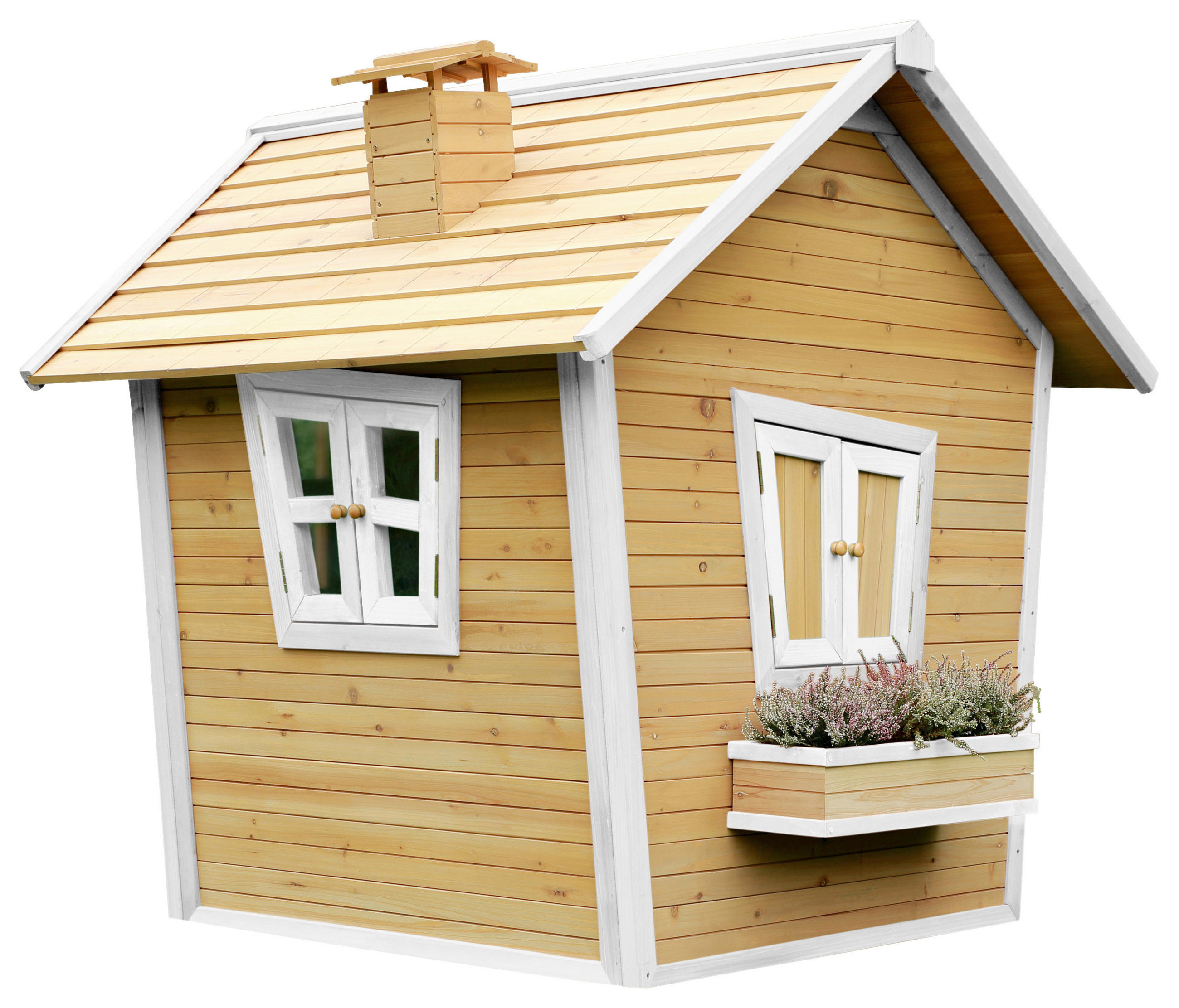 SPIELHAUS 144/146/157 cm  - Weiss/Braun, Konventionell, Holz (144/146/157cm)