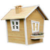 SPIELHAUS 144/146/157 cm  - Braun/Weiß, KONVENTIONELL, Holz (144/146/157cm) - Ambia Garden