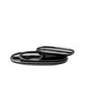 SERVIERPLATTEN-SET  - Schwarz, Basics, Keramik - Mäser