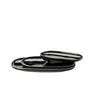 SERVIERPLATTEN-SET  - Schwarz, Basics, Keramik - Mäser